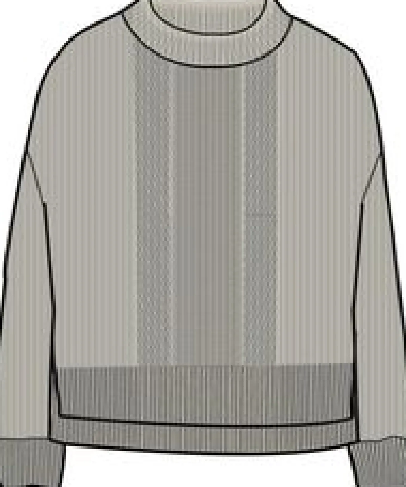 Hideout Übergroßer Bio-Strickpullover - Cremefarben