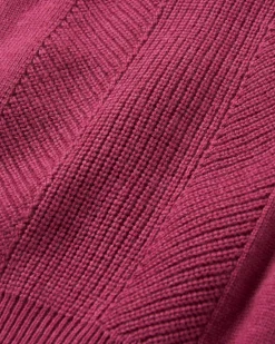Hideout Übergroßer Bio-Strickpullover - Rhabarber