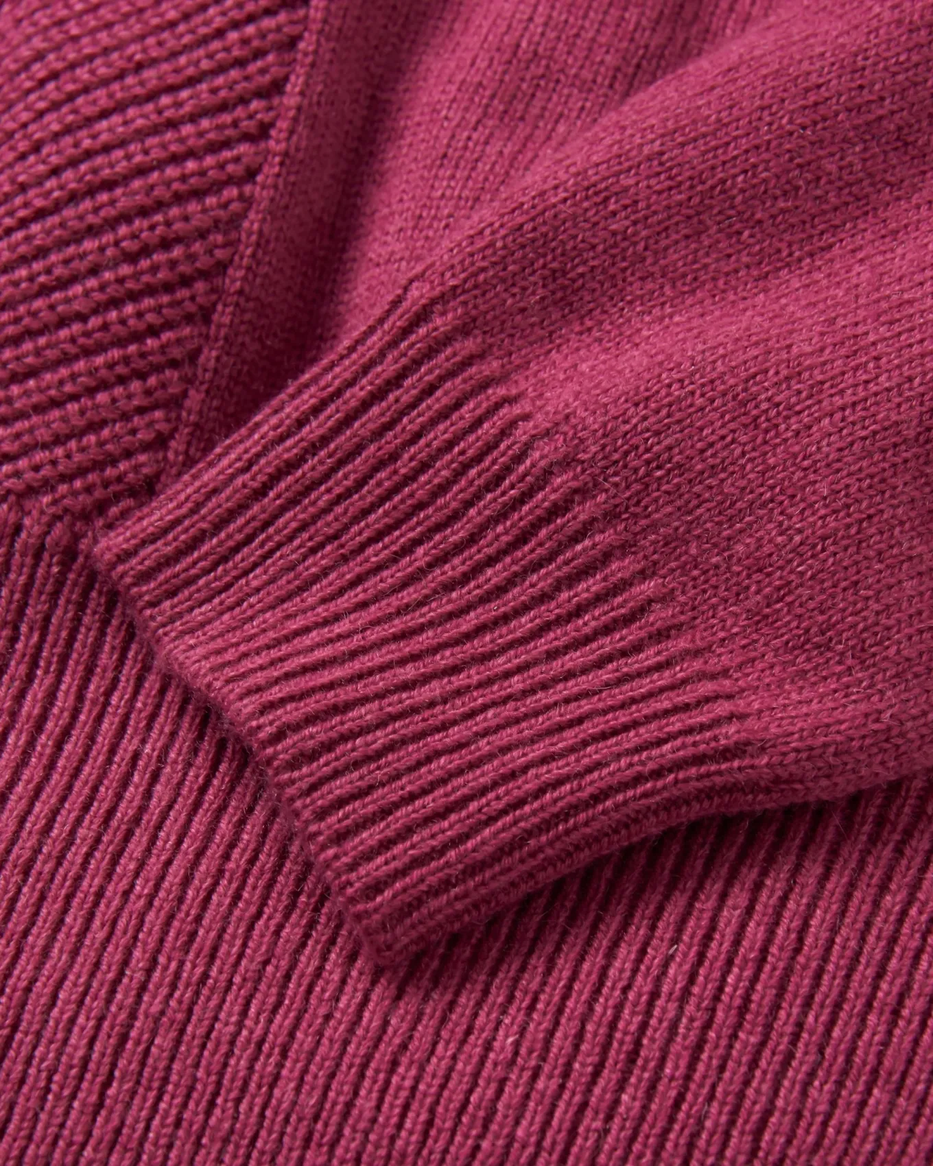 Hideout Übergroßer Bio-Strickpullover - Rhabarber
