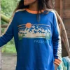Hilltop Organic Cotton LS T-Shirt - Azure Blue