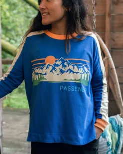 Hilltop Organic Cotton LS T-Shirt - Azure Blue
