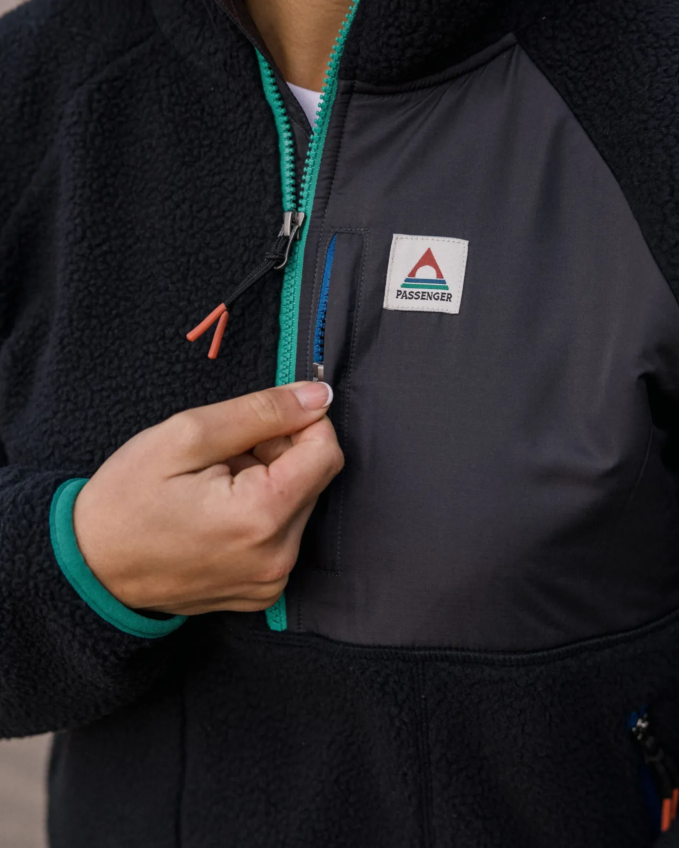 Home 2.0 1/2 Zip Recyceltes Sherpa-Fleece - Schwarz