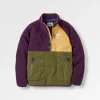 Home 1/2 Zip Recyceltes Sherpa-Fleece - Tiefes Pflaume/Khaki