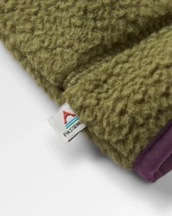 Home 1/2 Zip Recyceltes Sherpa-Fleece - Tiefes Pflaume/Khaki