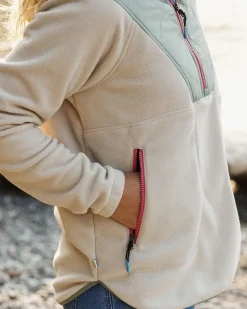 Juana Recyceltes Polar-Kapuzenfleece - Hafermehl
