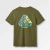 Kirkwood strukturiertes aktives T-Shirt - Khaki