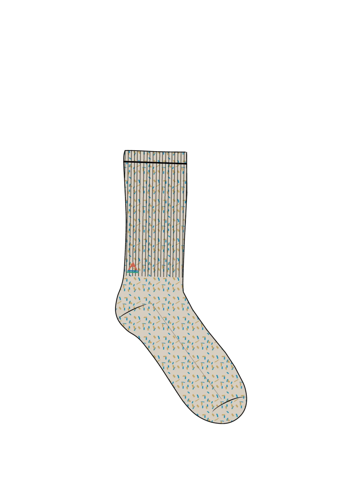 Kiruna Socken aus schwerem Stoff - Birke