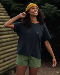 Klassisches T-Shirt aus recycelter Baumwolle - Schwarz