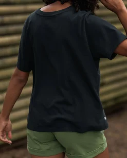 Klassisches T-Shirt aus recycelter Baumwolle - Schwarz