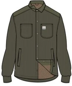 Kodiak 2.0 Sherpa Lined Cord Overshirt - Khaki