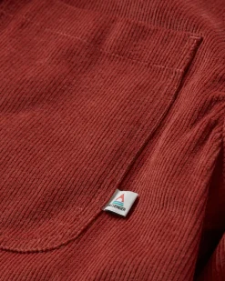 Kodiak 2.0 Sherpa-gefüttertes Cord-Overshirt - Roter Ocker