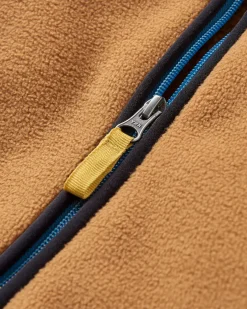 Loch Recyceltes Polarfleece mit Kapuze - Toffee/Blaustahl