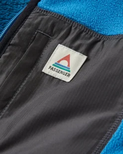 Loch Recyceltes Polarfleece mit Kapuze - Toffee/Blaustahl