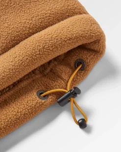 Loch Recyceltes Polarfleece mit Kapuze - Toffee/Blaustahl