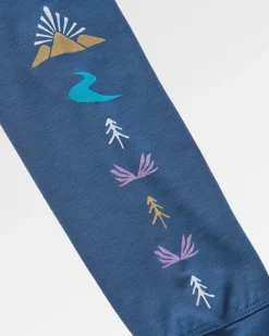 Lotus Recyceltes Aktives Langarm-Top - Dunkler Denim