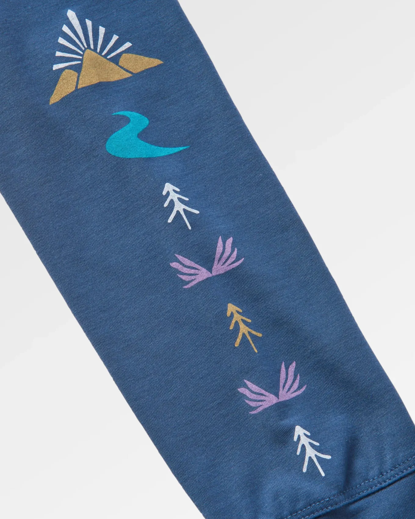 Lotus Recyceltes Aktives Langarm-Top - Dunkler Denim