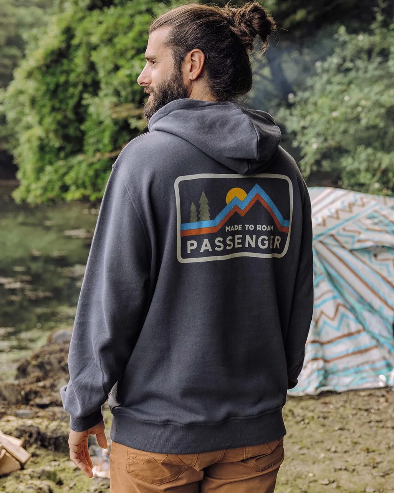 Made to Roam Recycelter Kapuzenpullover - Verblasstes Schwarz