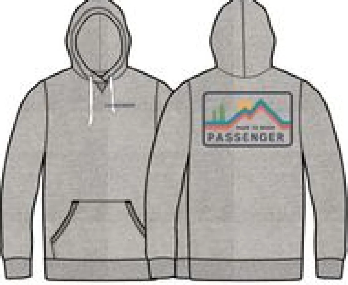 Made to Roam Recycelter Kapuzenpullover - Graumeliert