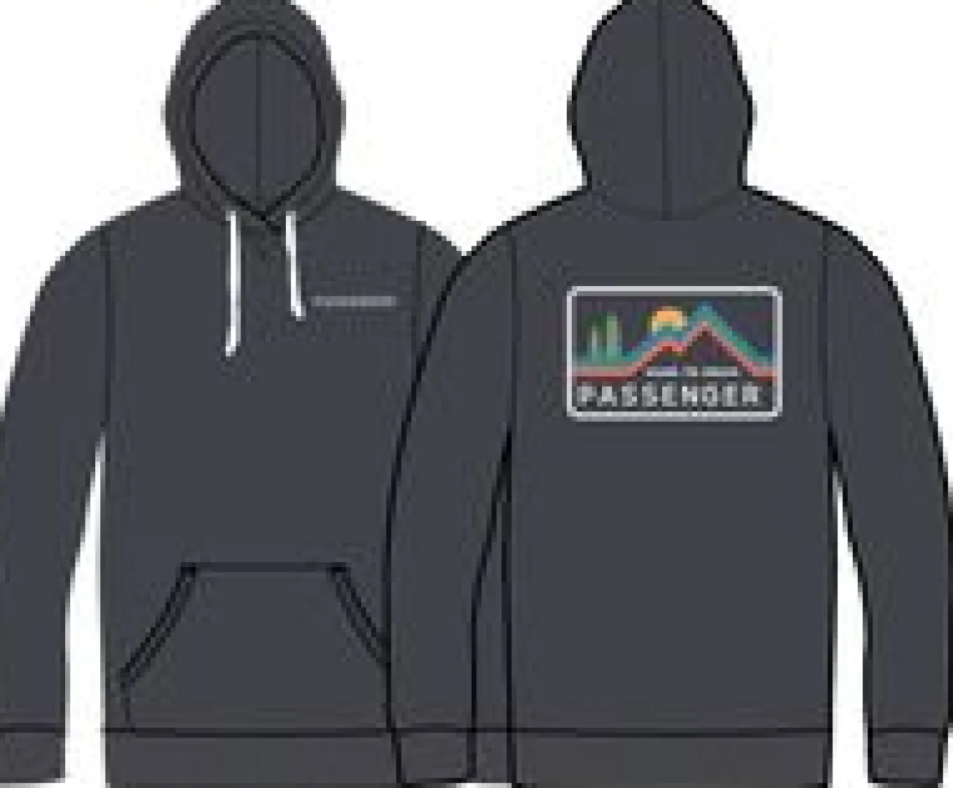 Made to Roam Recycelter Kapuzenpullover - Verblasstes Schwarz