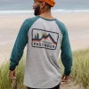 Made to Roam Recyceltes Langarmshirt - Graumeliert
