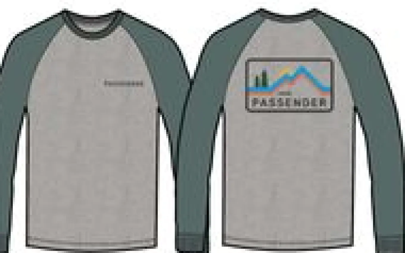 Made to Roam Recyceltes Langarmshirt - Graumeliert