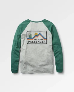 Made to Roam Recyceltes Langarmshirt - Graumeliert