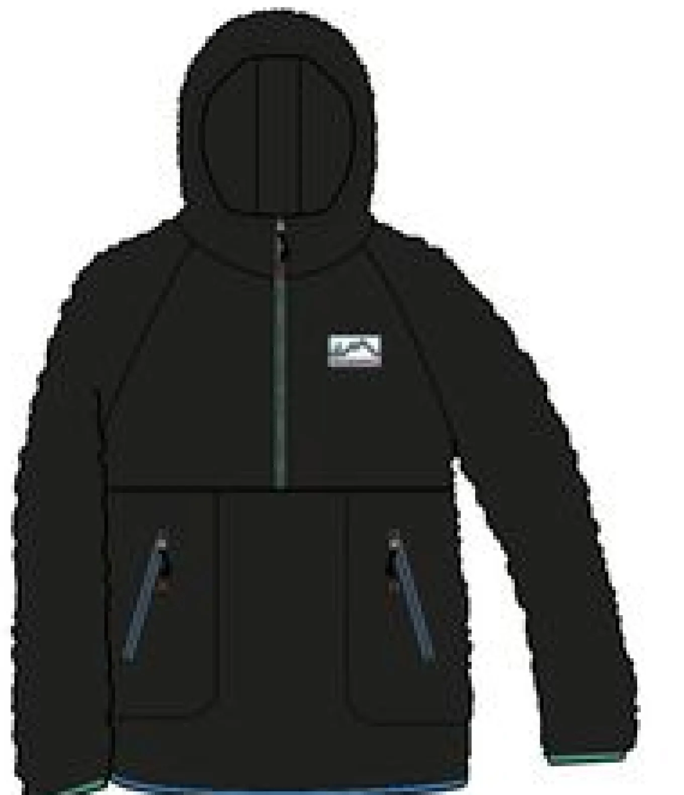 Maine 2.0 1/2 Zip Recyceltes Sherpa-Fleece - Schwarz