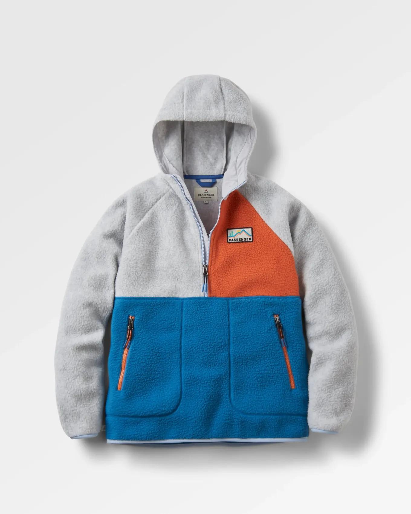 Maine 2.0 Colour Block 1/2 Zip Recyceltes Sherpa-Fleece - Blauer Stahl
