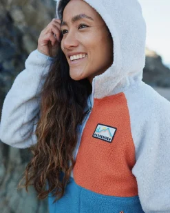 Maine 2.0 Colour Block 1/2 Zip Recyceltes Sherpa-Fleece - Blauer Stahl