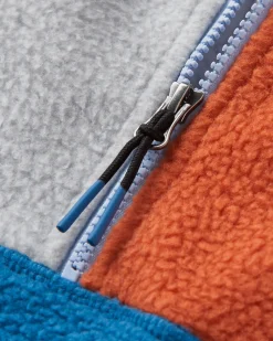 Maine 2.0 Colour Block 1/2 Zip Recyceltes Sherpa-Fleece - Blauer Stahl