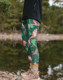 Mantra Recycelte Aktiv Leggings - Abstrakte Bergtanne