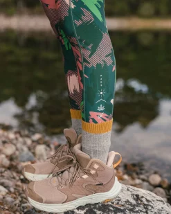 Mantra Recycelte Aktiv Leggings - Abstrakte Bergtanne