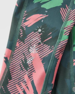 Mantra Recycelte Aktiv Leggings - Abstrakte Bergtanne