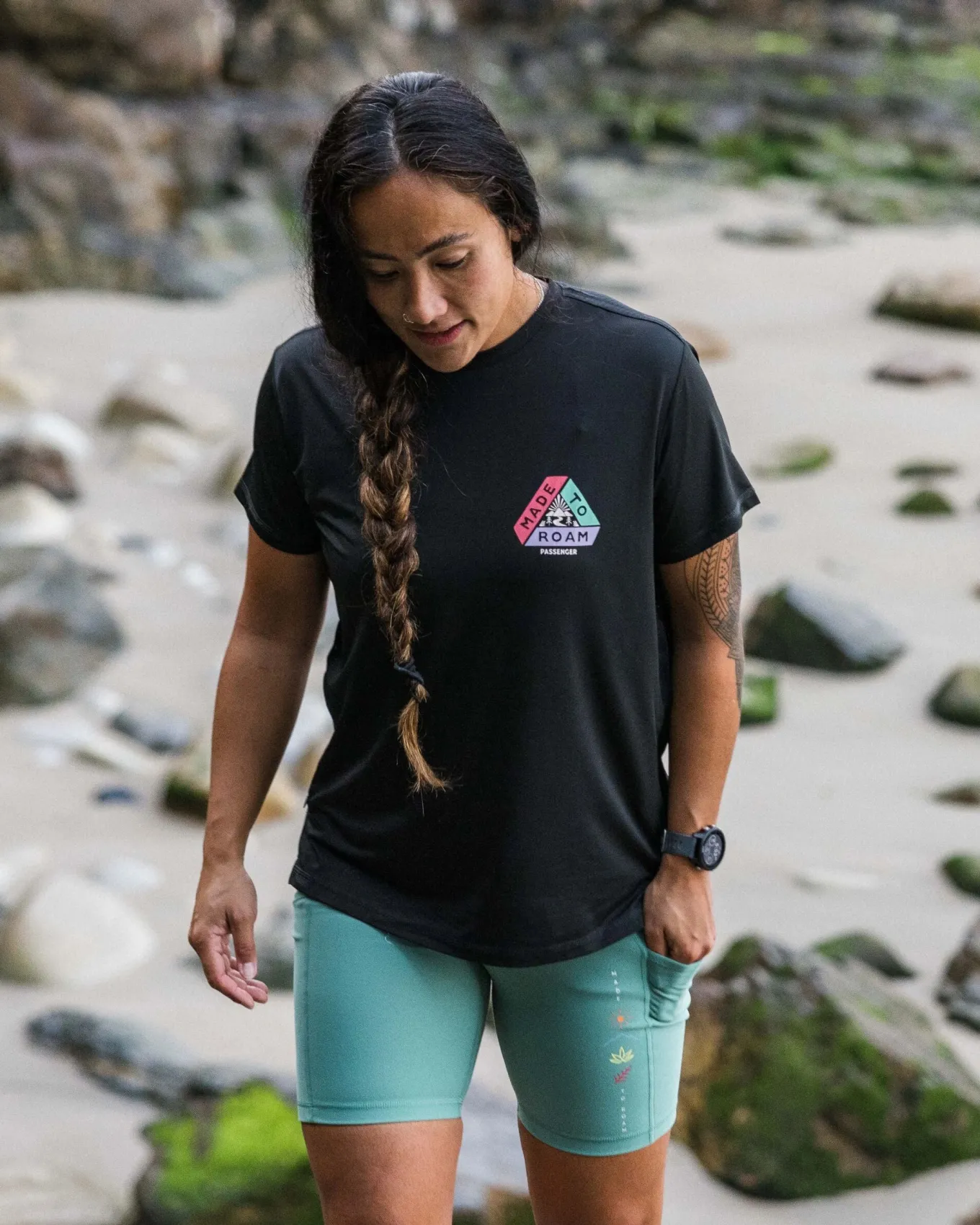 Mantra Recycelte Aktiv-Short - Tiefsee