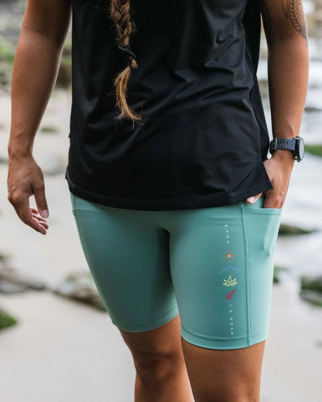 Mantra Recycelte Aktiv-Short - Tiefsee