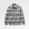 Maple Recyceltes Polar-Fleece-Hemd - Stahlgrau gestreift