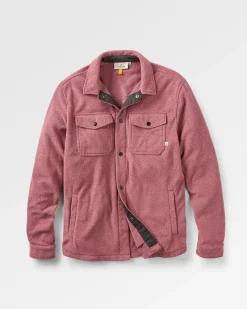 Maple Recyceltes Polar-Fleece-Hemd - Wein Marl