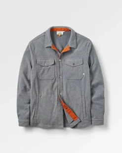 Maple Recyceltes Polar-Fleece-Hemd - Graumeliert 2