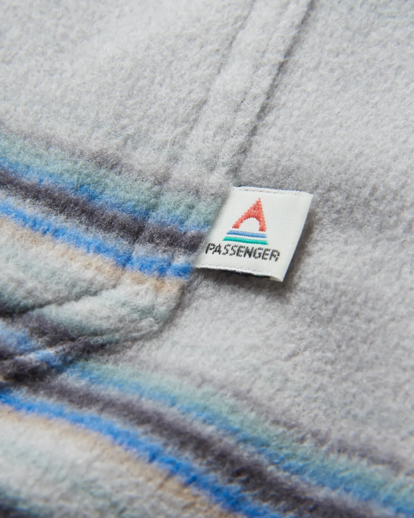Maple Recyceltes Polar-Fleece-Hemd - Stahlgrau gestreift