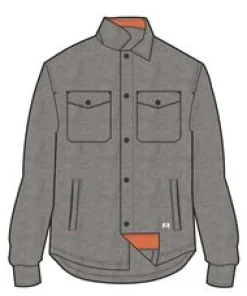 Maple Recyceltes Polar-Fleece-HemdMaple Polar-Fleece-Hemd - Graumeliert
