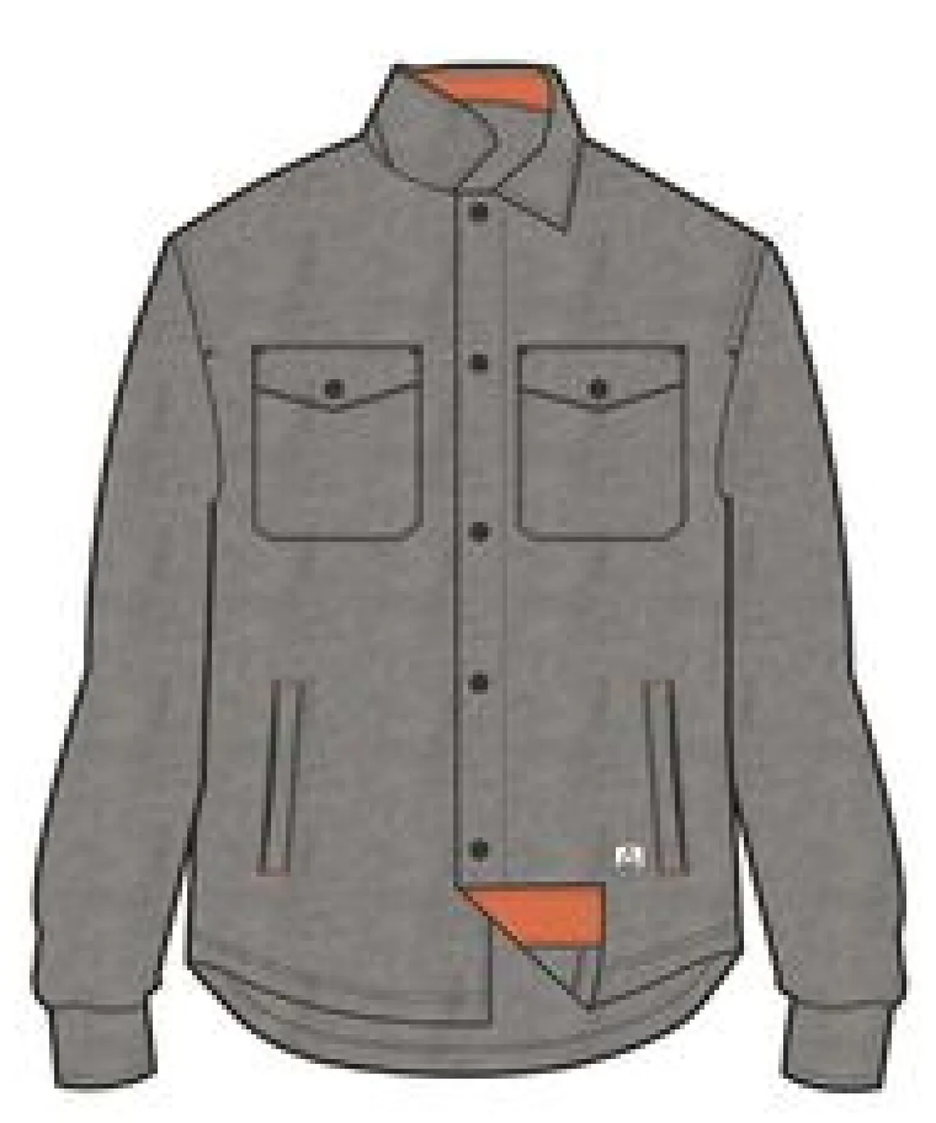 Maple Recyceltes Polar-Fleece-HemdMaple Polar-Fleece-Hemd - Graumeliert