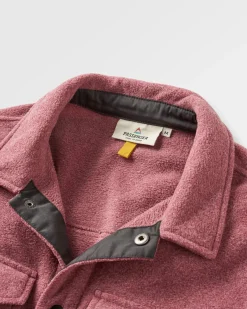 Maple Recyceltes Polar-Fleece-Hemd - Wein Marl