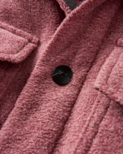 Maple Recyceltes Polar-Fleece-Hemd - Wein Marl
