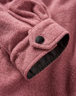 Maple Recyceltes Polar-Fleece-Hemd - Wein Marl