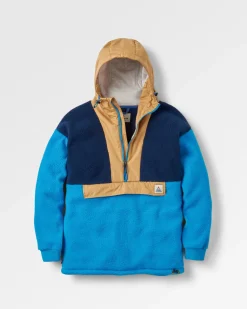 Maren 1/2 Zip Recyceltes Sherpa-Fleece - Eichelhäherblau