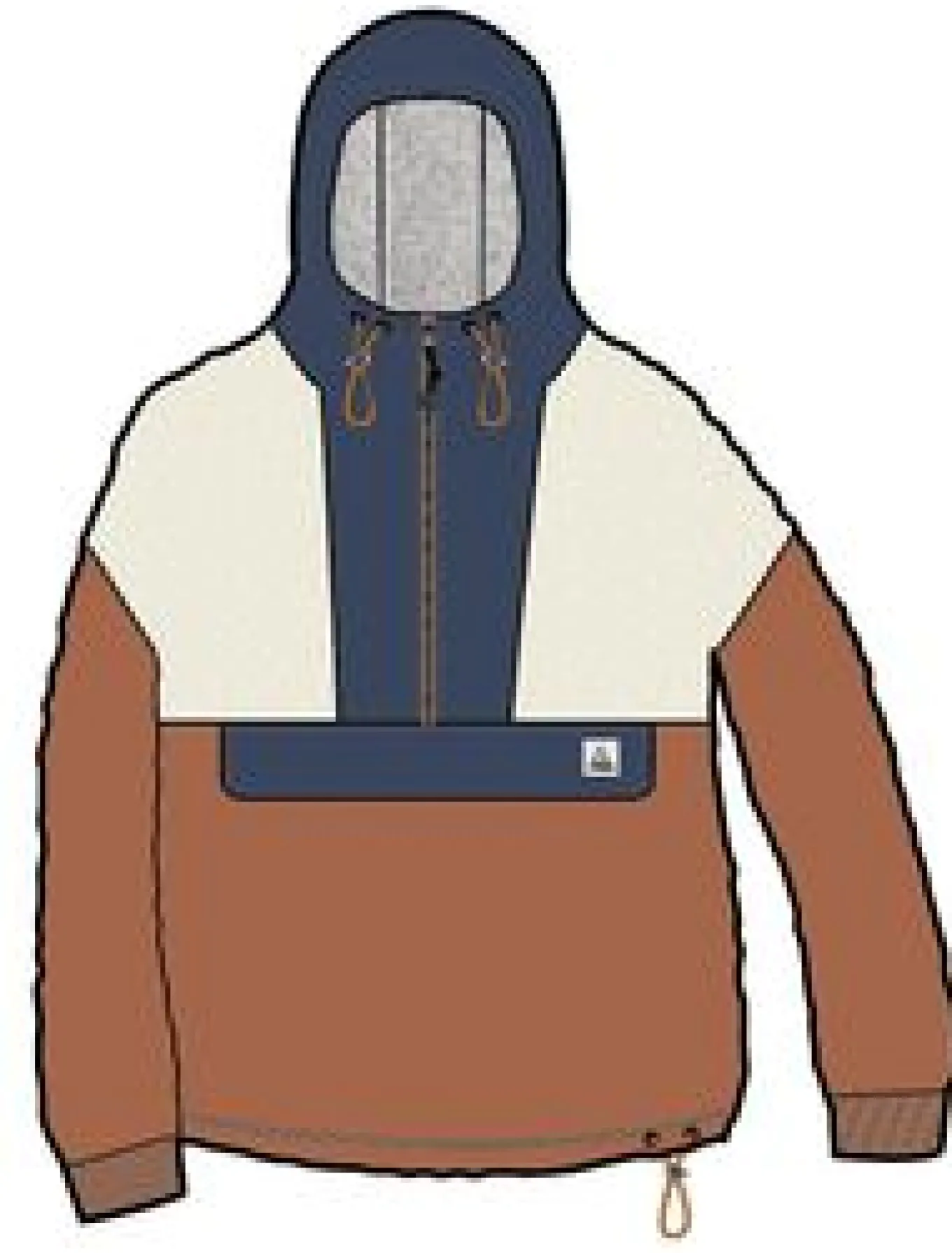 Maren 1/2 Zip Recyceltes Sherpa-Fleece - Gebranntes Orange