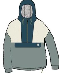 Maren 1/2 Zip Recyceltes Sherpa-Fleece - Arktis