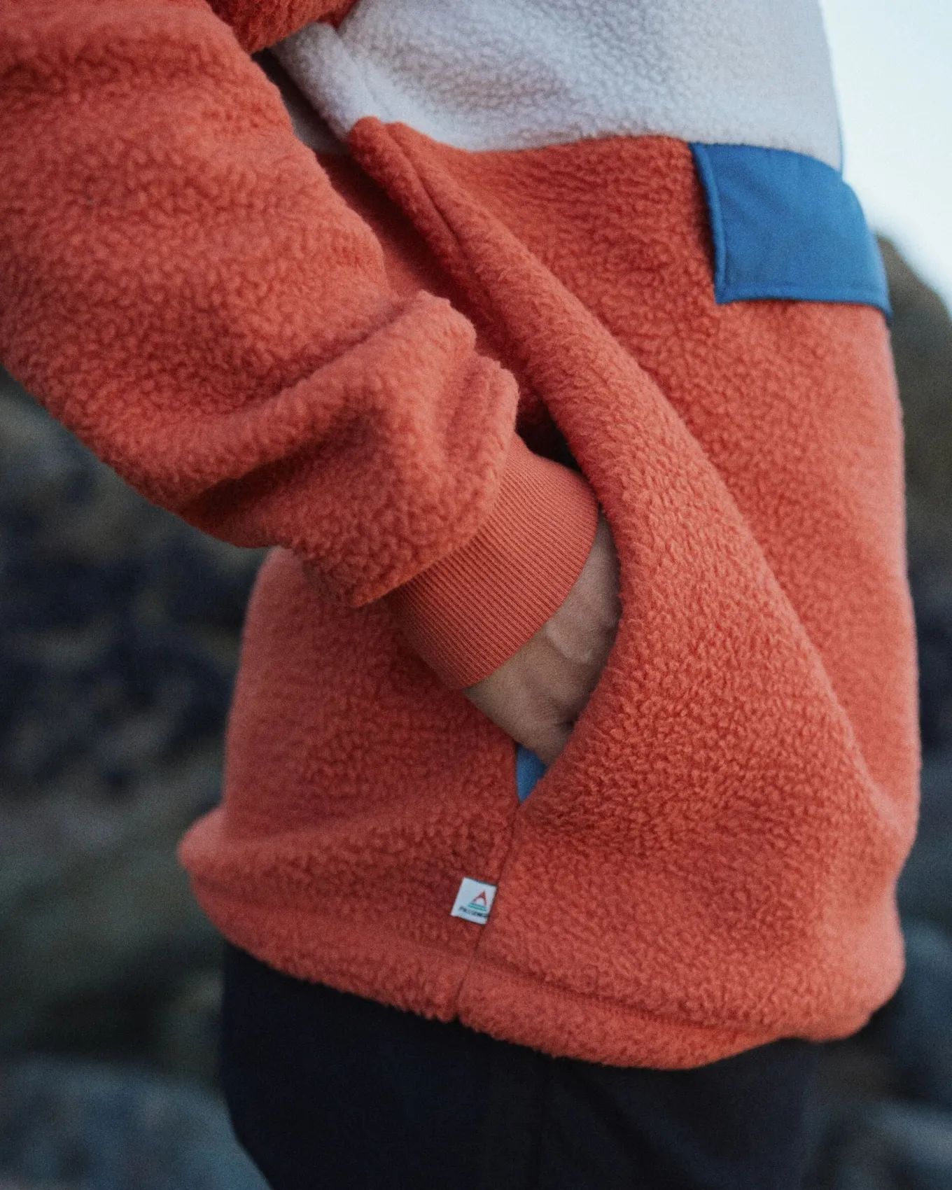 Maren 1/2 Zip Recyceltes Sherpa-Fleece - Gebranntes Orange