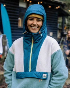 Maren 1/2 Zip Recyceltes Sherpa-Fleece - Arktis