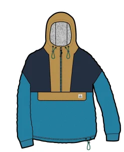 Maren 1/2 Zip Recyceltes Sherpa-Fleece - Eichelhäherblau